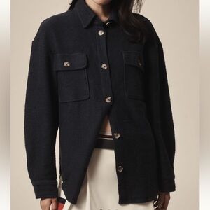 NWT Anthropologie Navy Shirt Jacket